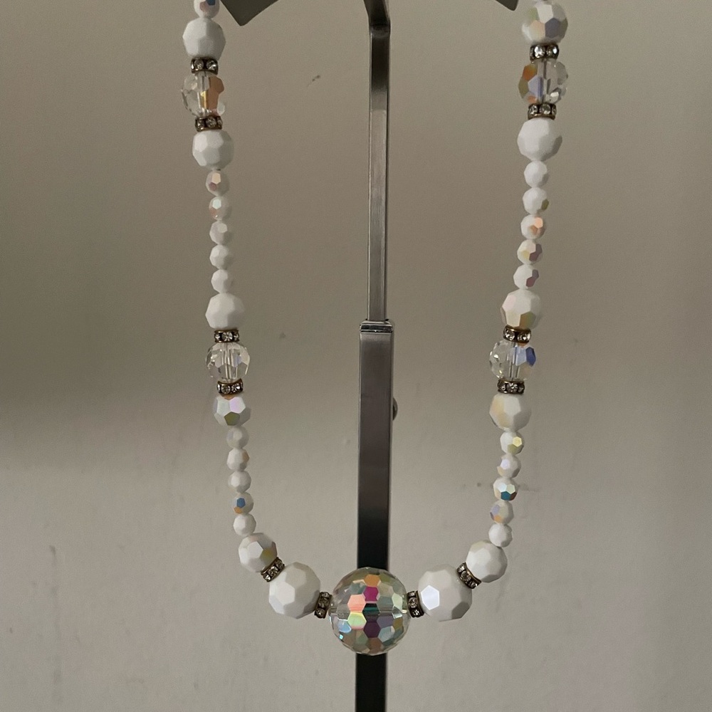 Swarovski AB White and Crystal necklace EUC - Picture 10 of 10